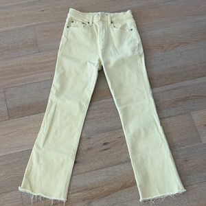 Women's Light Yellow Flare Jeans
